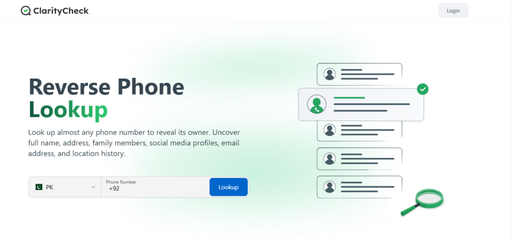 Screenshot of Homepage of Official Website of Clarity Check
